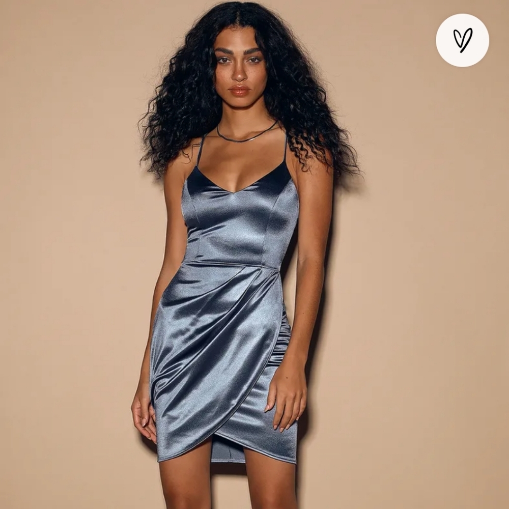 Lulus forever your girl satin dress